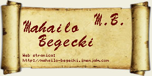 Mahailo Begečki vizit kartica
